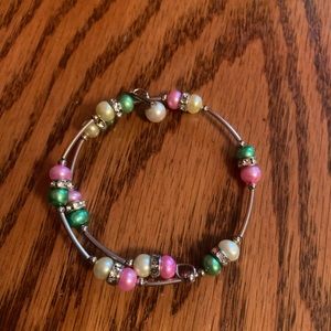 Vantel pearls wrap bracelet.